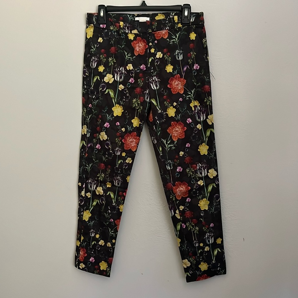H&M stretch floral pants